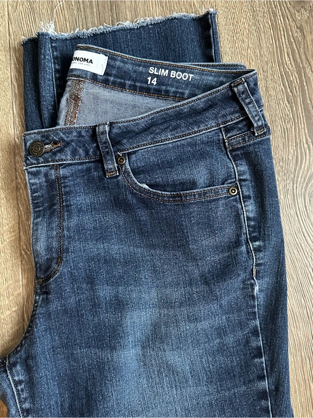 Cropped Slim Bootcut Sonoma Jeans Size 14